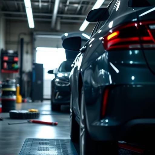 Car being repaired in AutoFix Garage