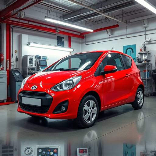Repaired car by AutoFix Garage: A compact car with a brand new air conditioning system installed.