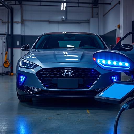 Repaired car by AutoFix Garage: A hybrid car with a fully functional battery and charging system.